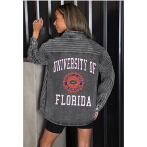 Gameday Couture black Florida Gators oversized rhinestone denim button-up Shirt